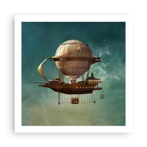 Affiche - Poster - Jules Verne vous salue - 60x60 cm