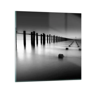 Impression sur verre - Image sur verre - Distance grise dans le brouillard - 30x30 cm