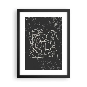 Affiche dans un cadre noir - Poster - Errance des pensées - 30x40 cm