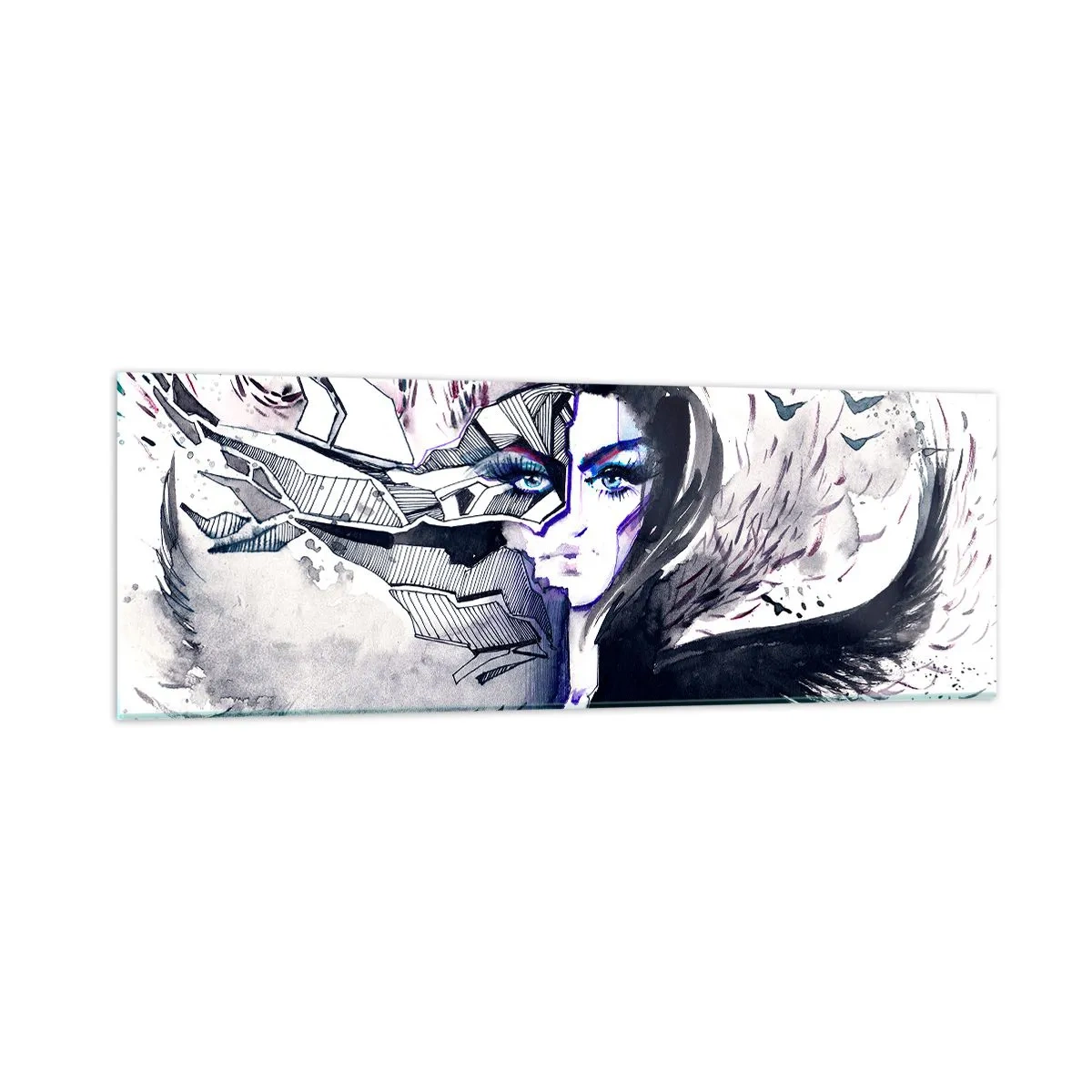 Impression sur verre - Image sur verre - Démoniaque et belle - 90x30 cm