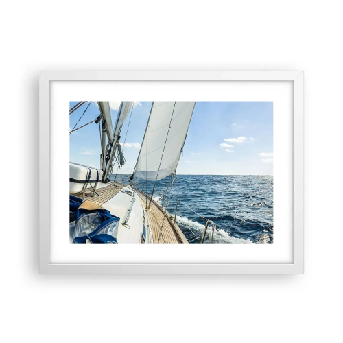 Affiche dans un cadre blanc - Poster - Ohé, l'aventure - 40x30 cm