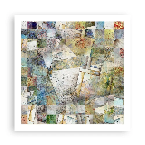 Affiche - Poster - Remaniement géométrique - 60x60 cm