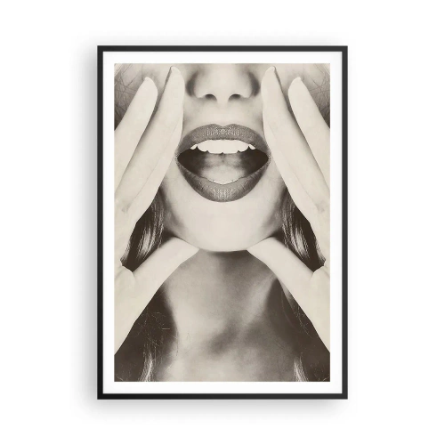 Affiche dans un cadre noir - Poster - J'arrive! - 70x100 cm