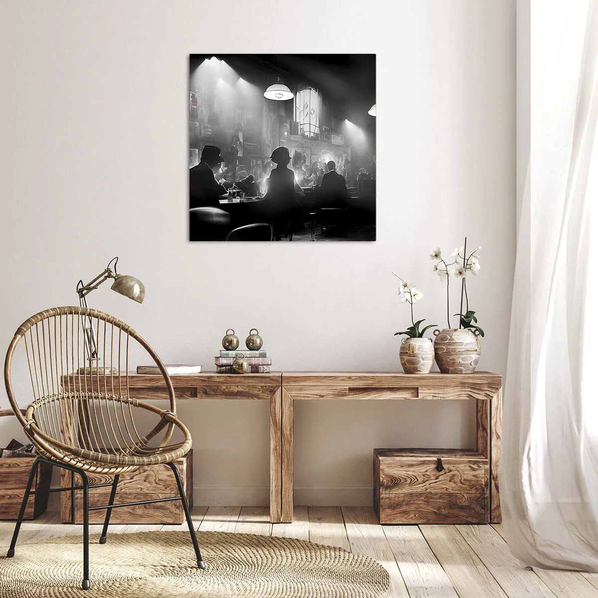 Impression sur toile - Image sur toile - Dans une ambiance jazz - 40x40 cm