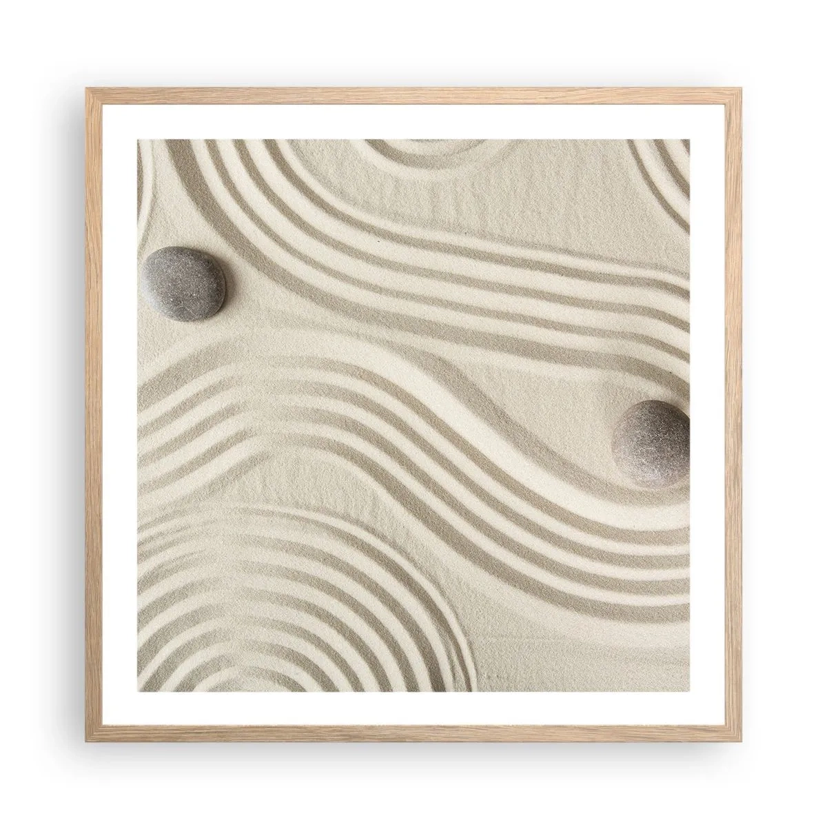 Affiche dans un chêne clair - Poster - Touche de chaleur - 60x60 cm