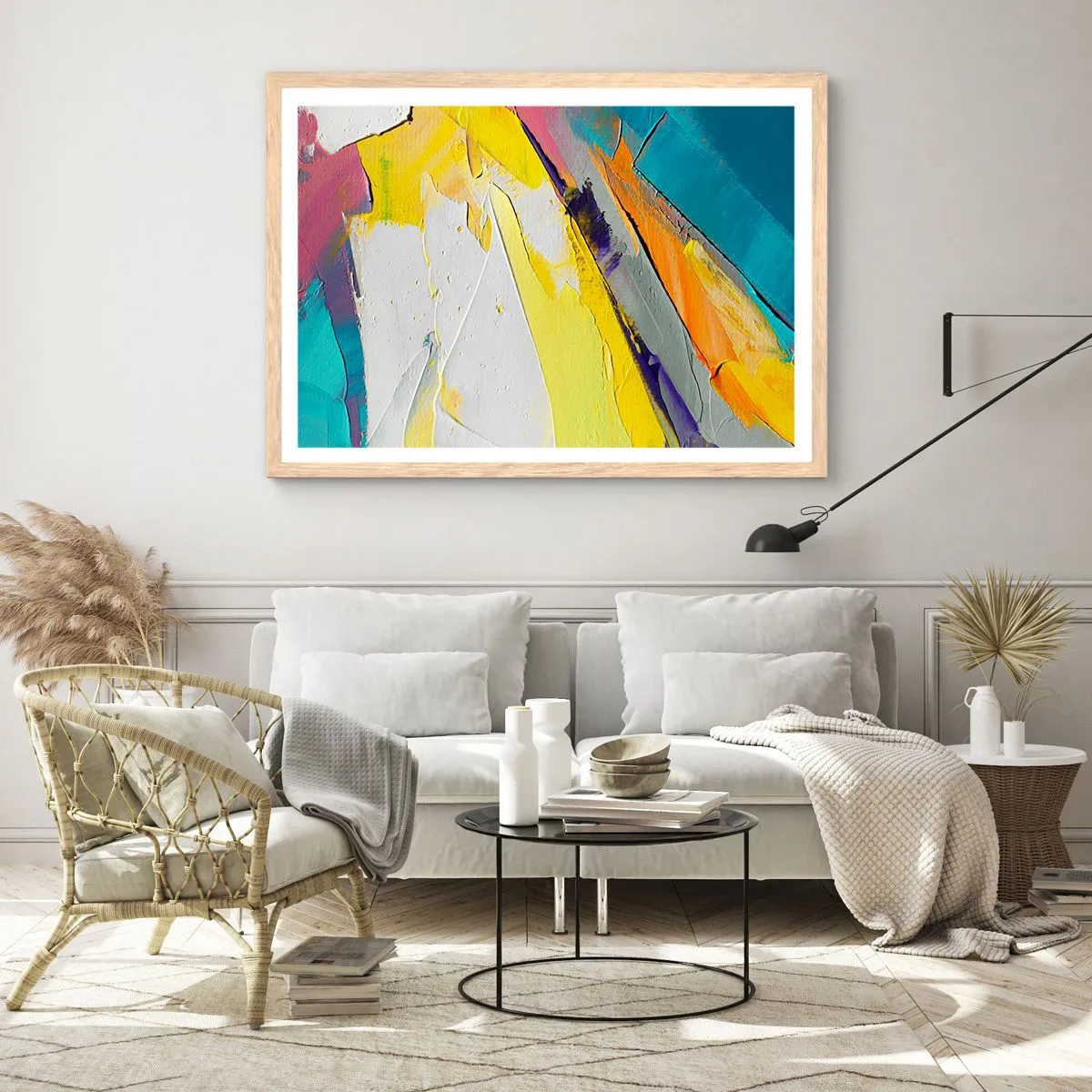 Affiche dans un chêne clair - Poster - Anatomie du monde - 50x40 cm