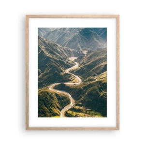 Affiche dans un chêne clair - Poster - Directement du coeur des montagnes - 40x50 cm