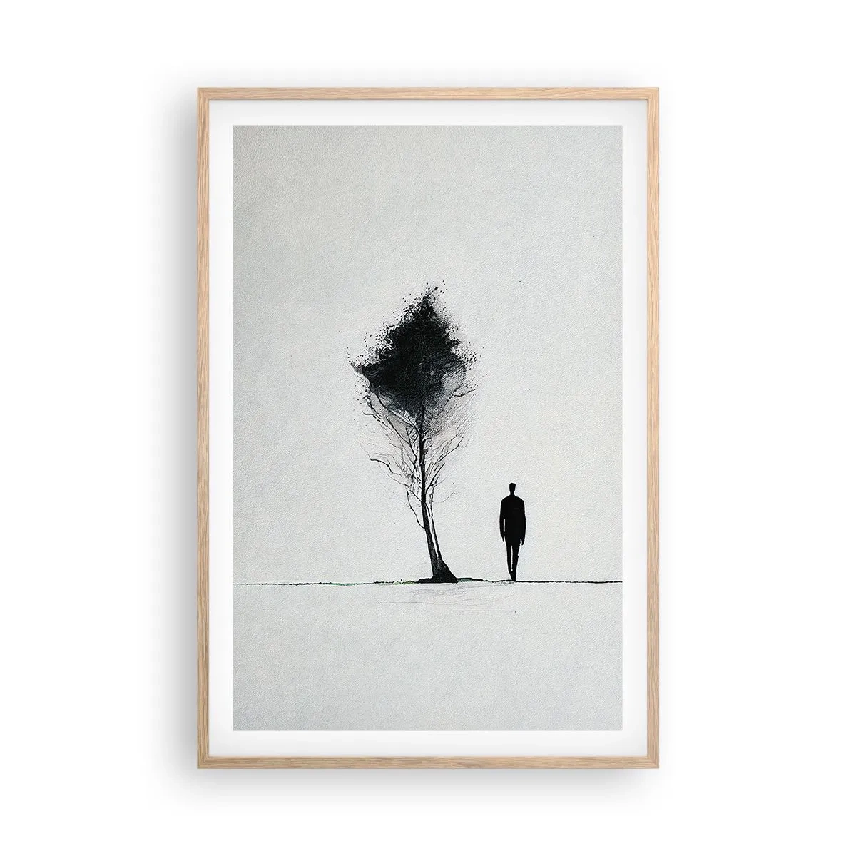 Affiche dans un chêne clair - Poster - Nous errons tous - 61x91 cm