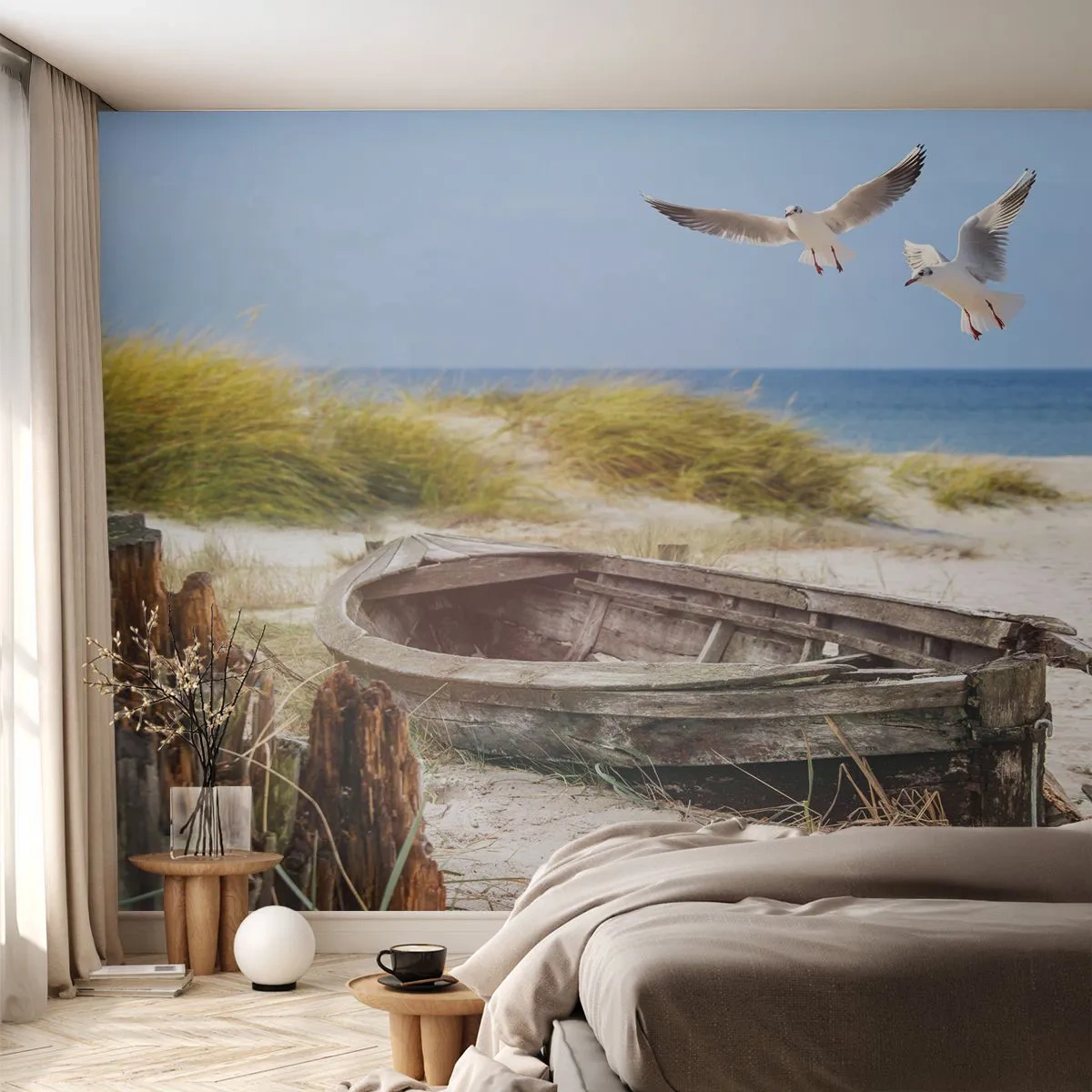 Papier peint sur mesure Premium Canvas - Bain de vent - Paysage, Plage, Dunes