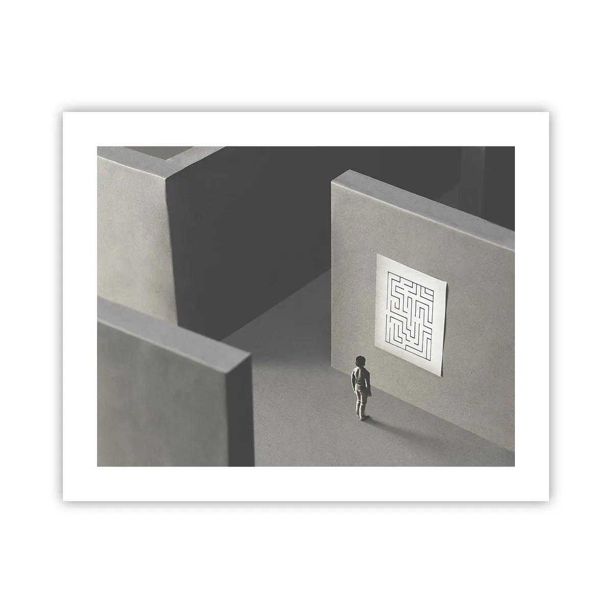Affiche - Poster - Mais où suis-je? - 50x40 cm