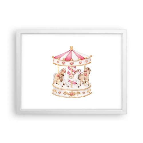 Affiche dans un cadre blanc - Poster - Le doux monde de l'enfance - 40x30 cm