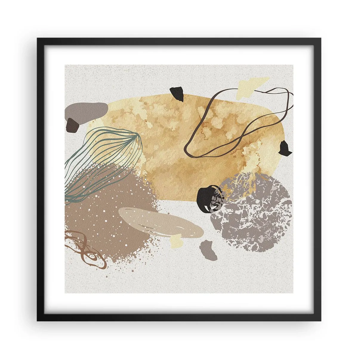 Affiche dans un cadre noir - Poster - Plumcologie appliquée - 50x50 cm