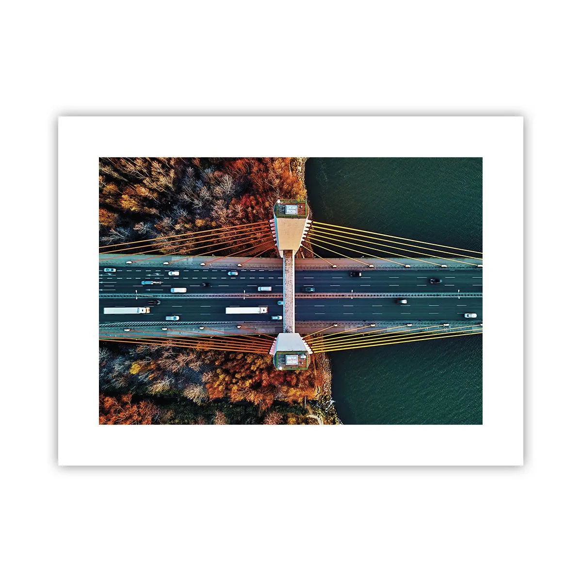 Affiche - Poster - Au dessus de l'eau et de la forêt - 40x30 cm