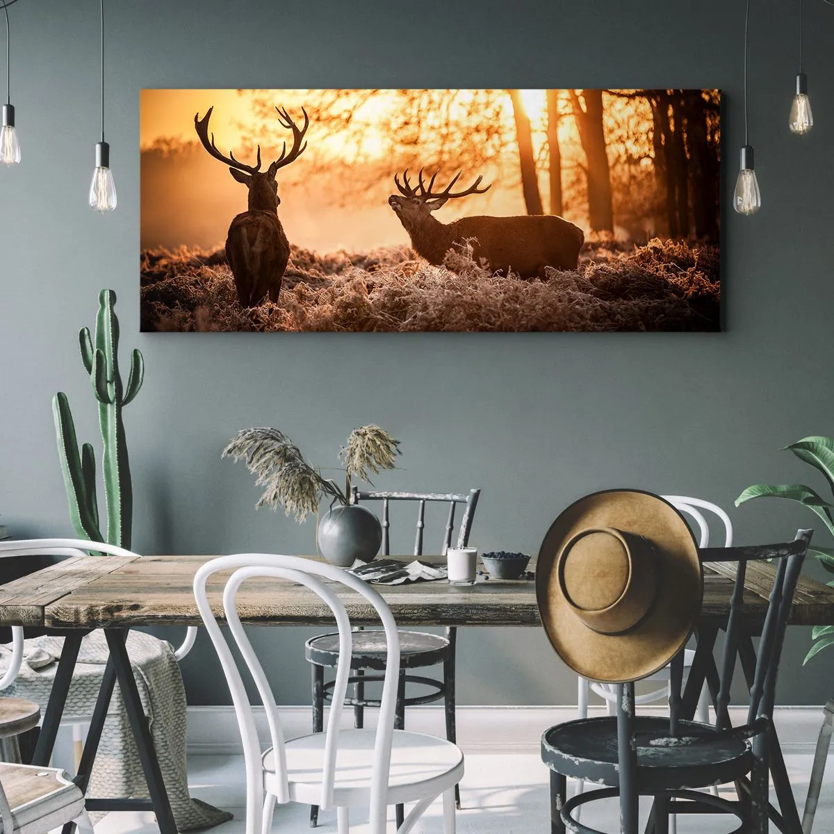 Impression sur toile - Image sur toile - Le rêve d'un chasseur - 90x30 cm