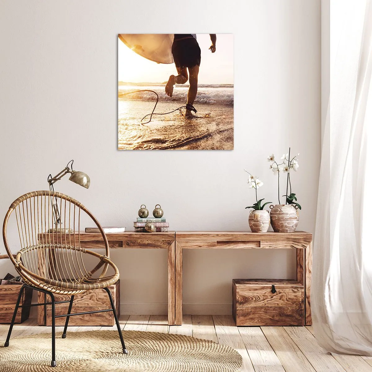 Impression sur toile - Image sur toile - A la rencontre des vagues - 40x40 cm