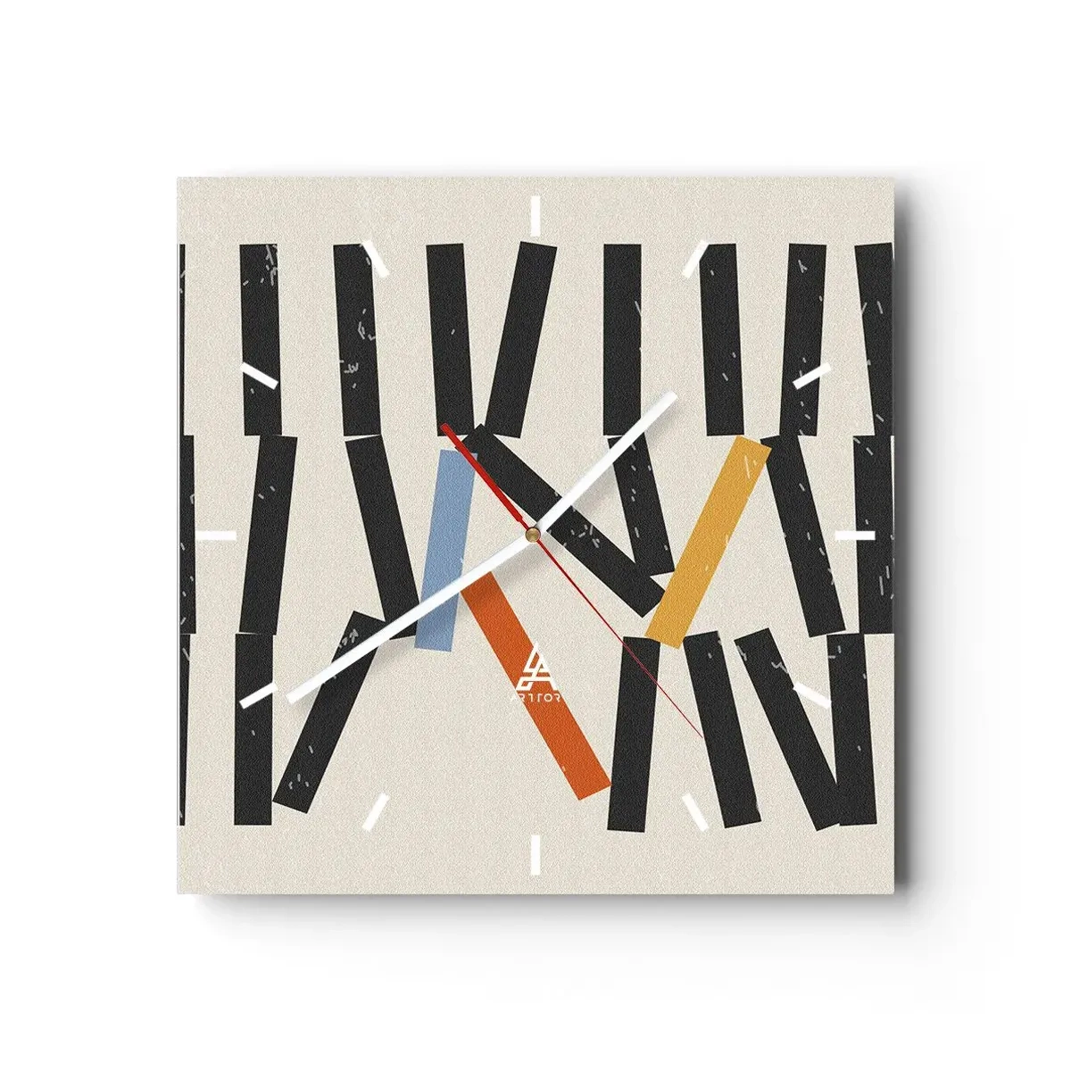 Horloge murale - Pendule murale - Dominos – composition - 40x40 cm