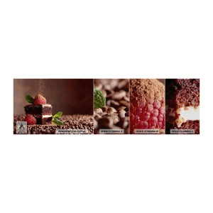 Échantillon de Papier Peint Premium Sand - La vie est douce - Gâteau, Cuisine, La gastronomie - 100x30 cm