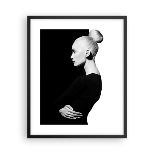 Affiche dans un cadre noir - Poster - Tout simplement une femme - 40x50 cm