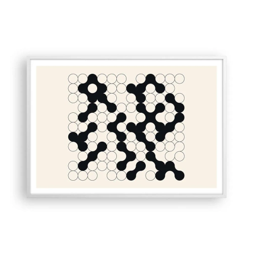 Affiche dans un cadre blanc - Poster - Jeu chinois – variation - 100x70 cm