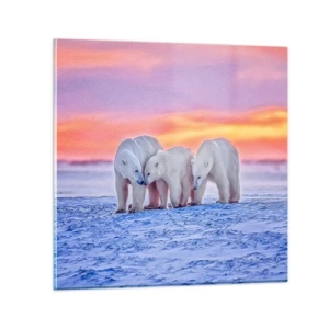 Impression sur verre - Image sur verre - La chaleur familiale suffit - 50x50 cm