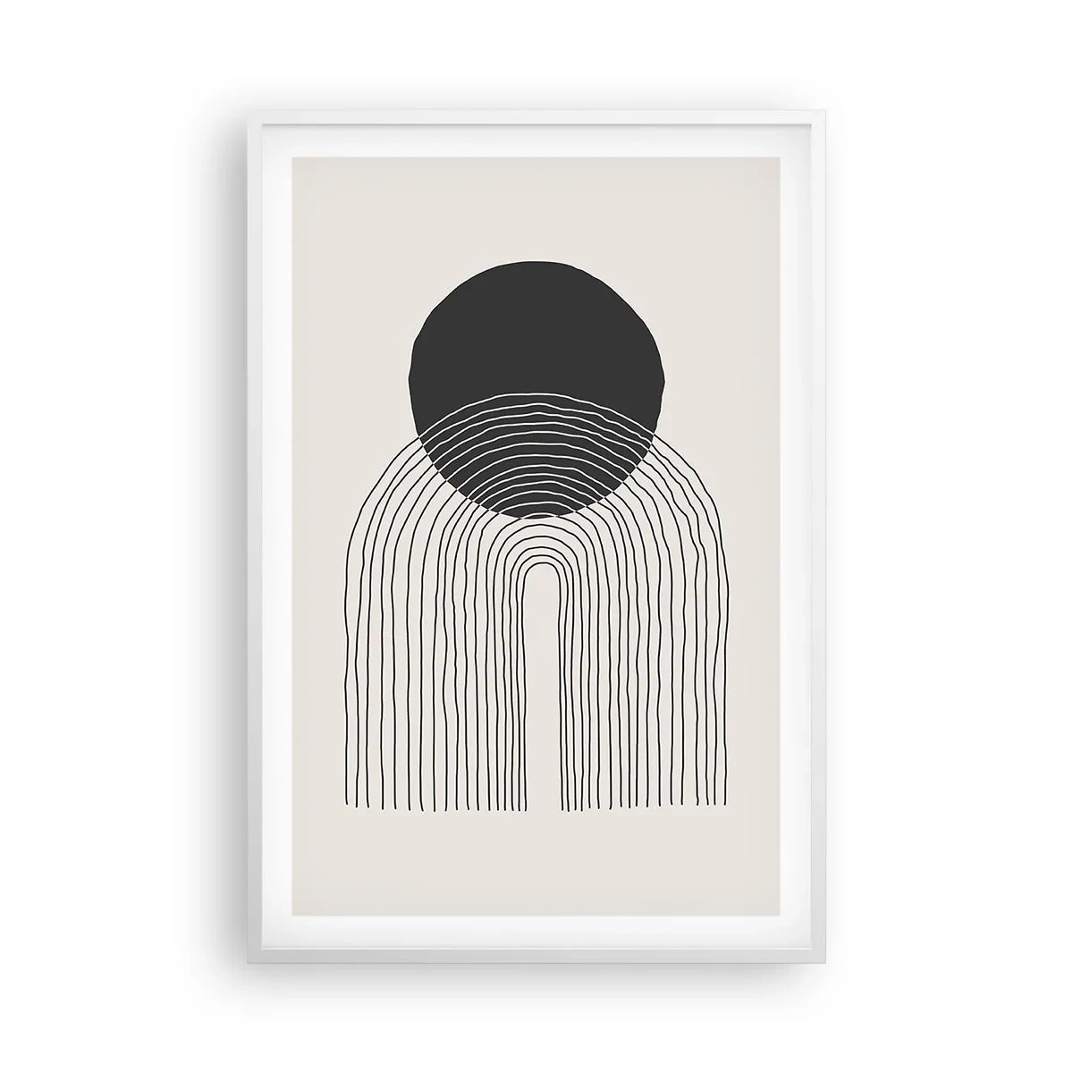 Affiche dans un cadre blanc - Poster - Tremblement et confiance - 61x91 cm