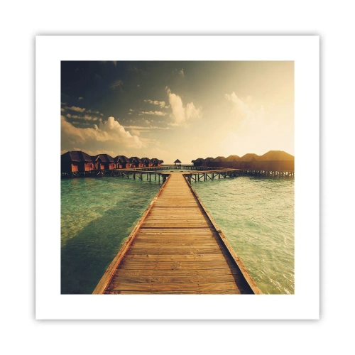 Affiche - Poster - Invitation chaleureuse - 40x40 cm