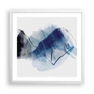 Affiche dans un cadre blanc - Poster - Montagne de glace - 50x50 cm