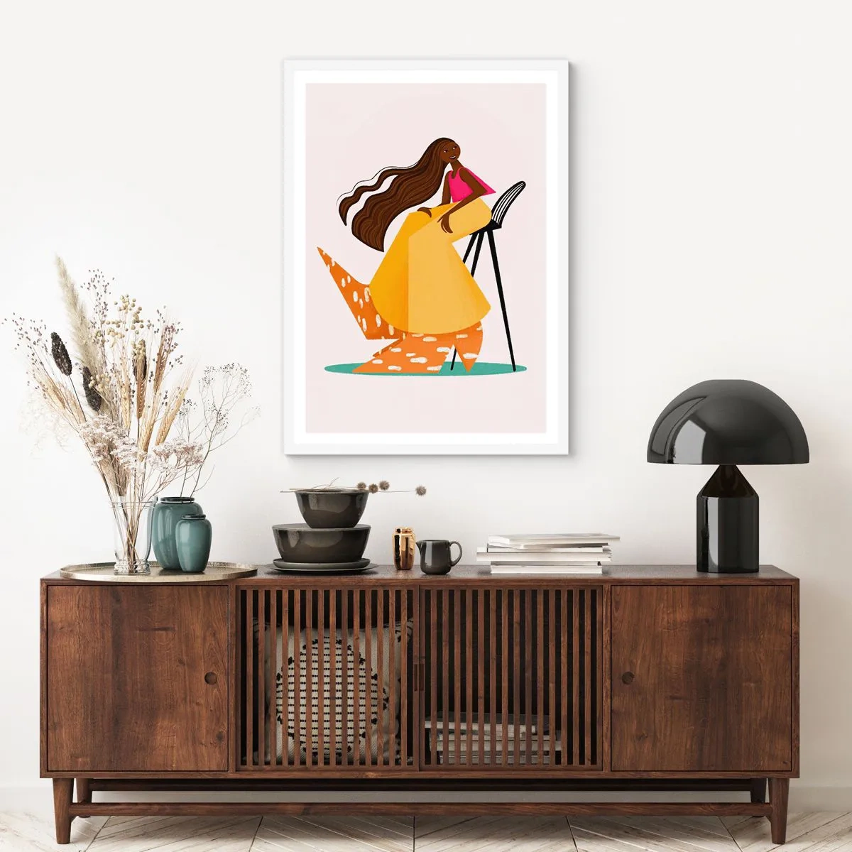 Affiche dans un cadre blanc - Poster - La mode est aussi amusante - 70x100 cm