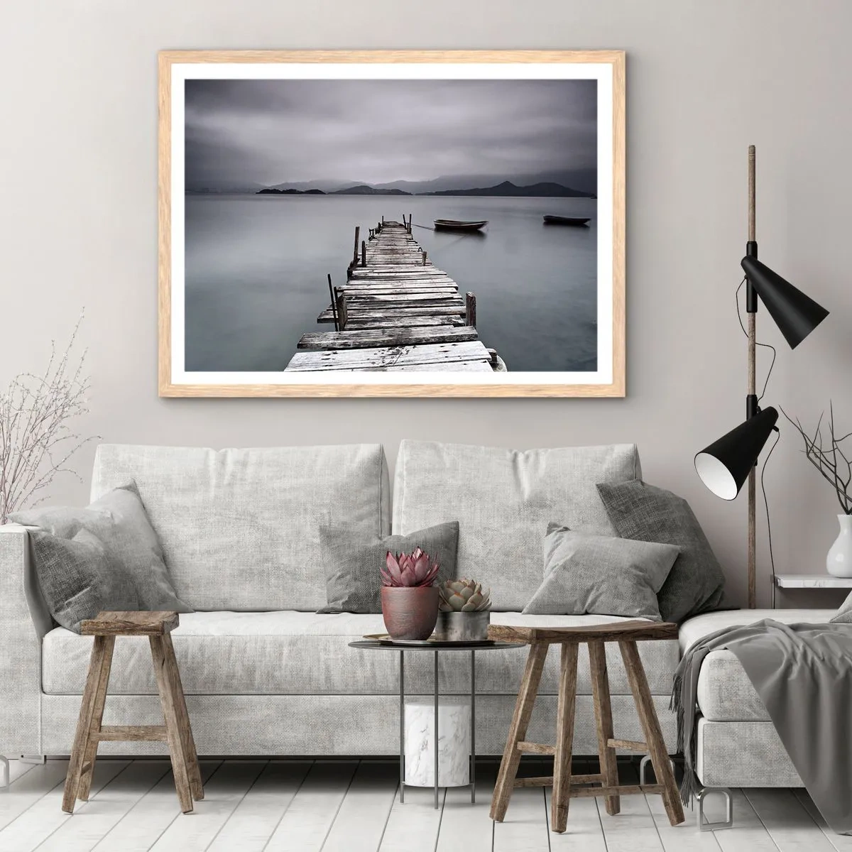 Affiche dans un chêne clair - Poster - Tu peux partir demain - 70x50 cm