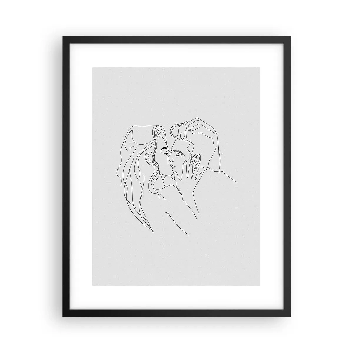 Affiche dans un cadre noir - Poster - La même ligne - 40x50 cm