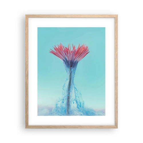 Affiche dans un chêne clair - Poster - Dans une étreinte vivifiante - 40x50 cm