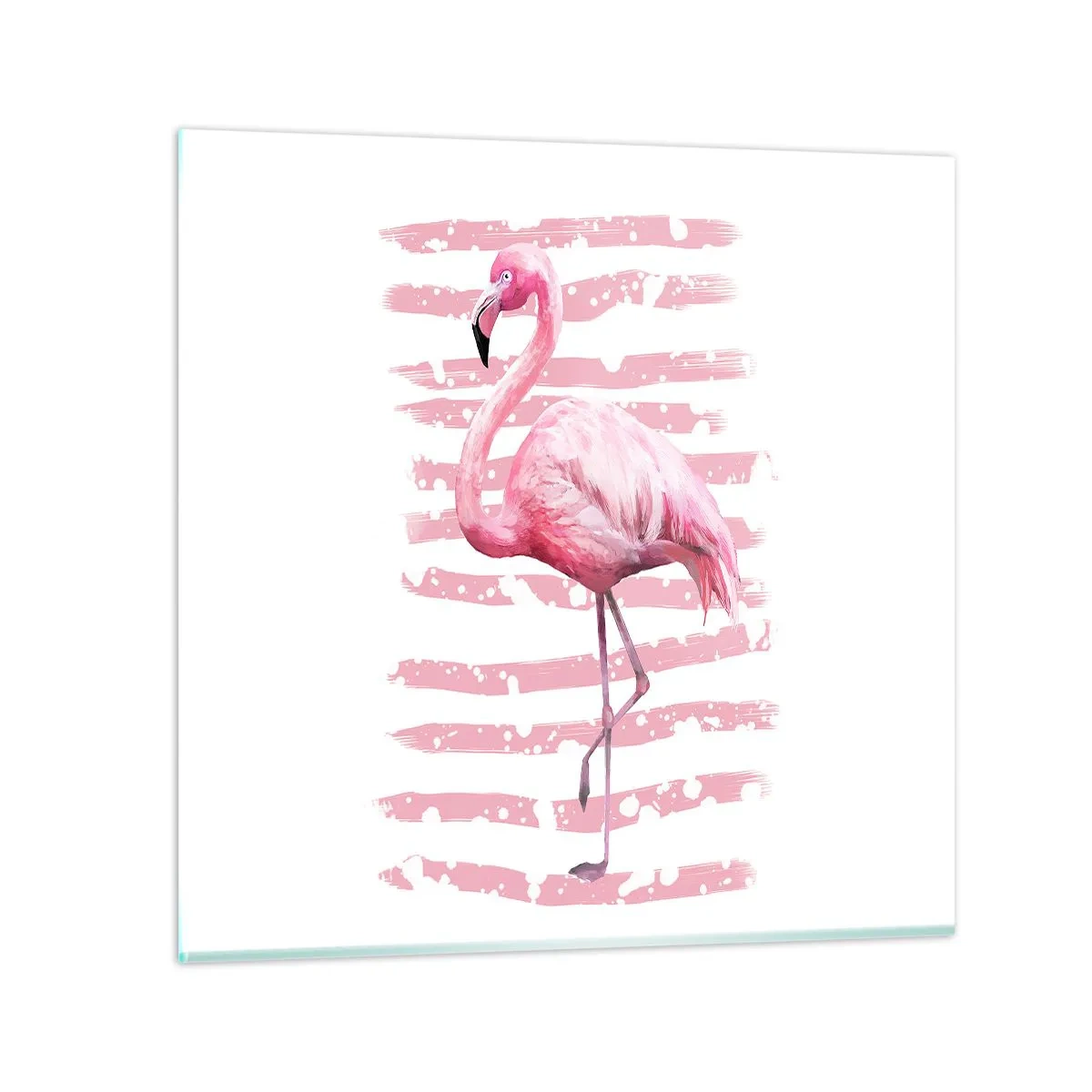 Impression sur verre - Image sur verre - Avec dignité, bien qu'en rose - 30x30 cm