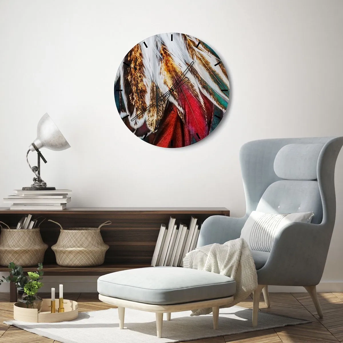 Horloge murale - Pendule murale - Secrets de vol - 40x40 cm