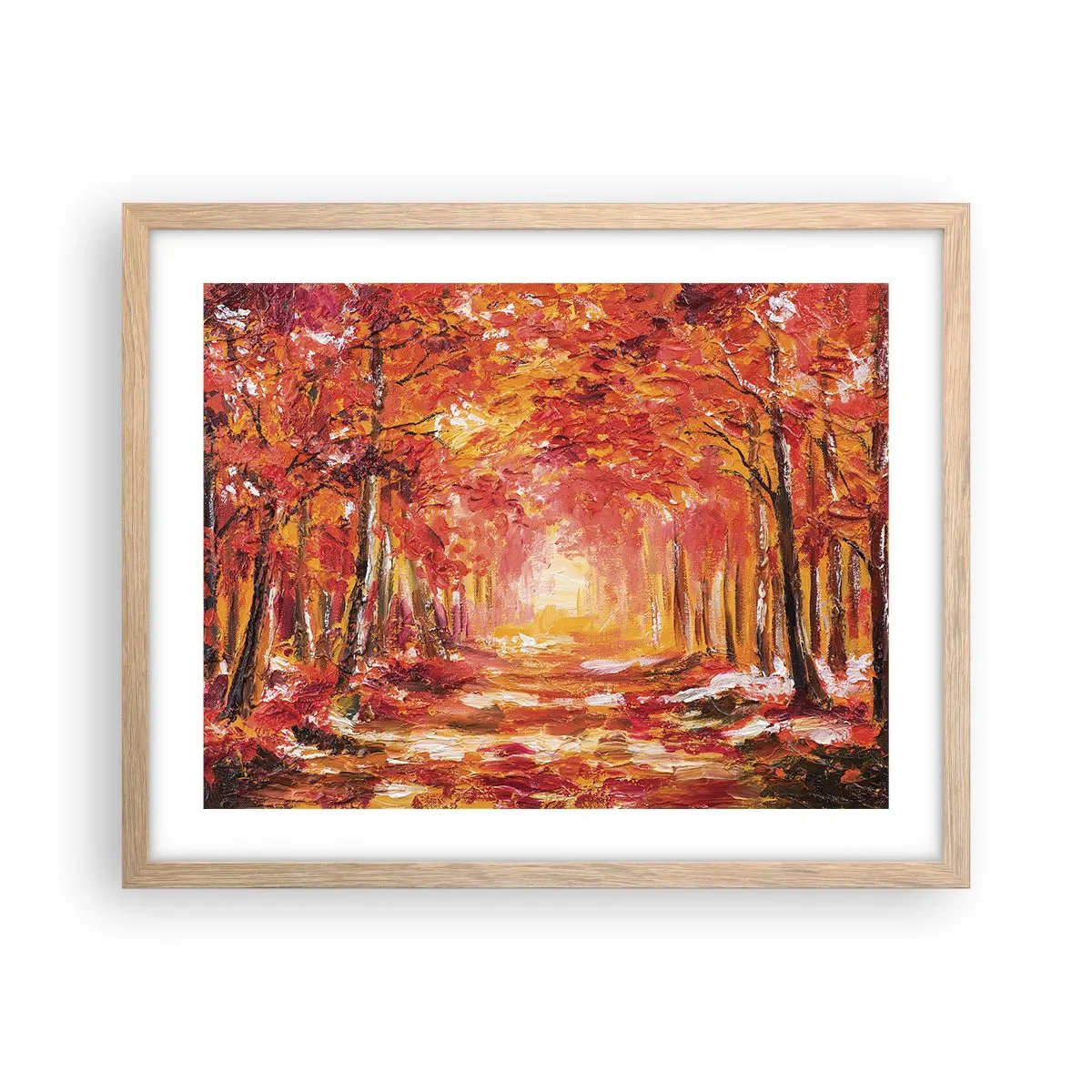 Affiche dans un chêne clair - Poster - Forêt de cuivre - 50x40 cm