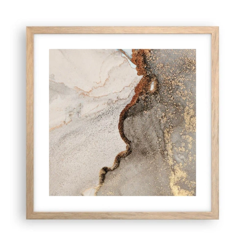 Affiche dans un chêne clair - Poster - Aux frontières des couleurs - 40x40 cm