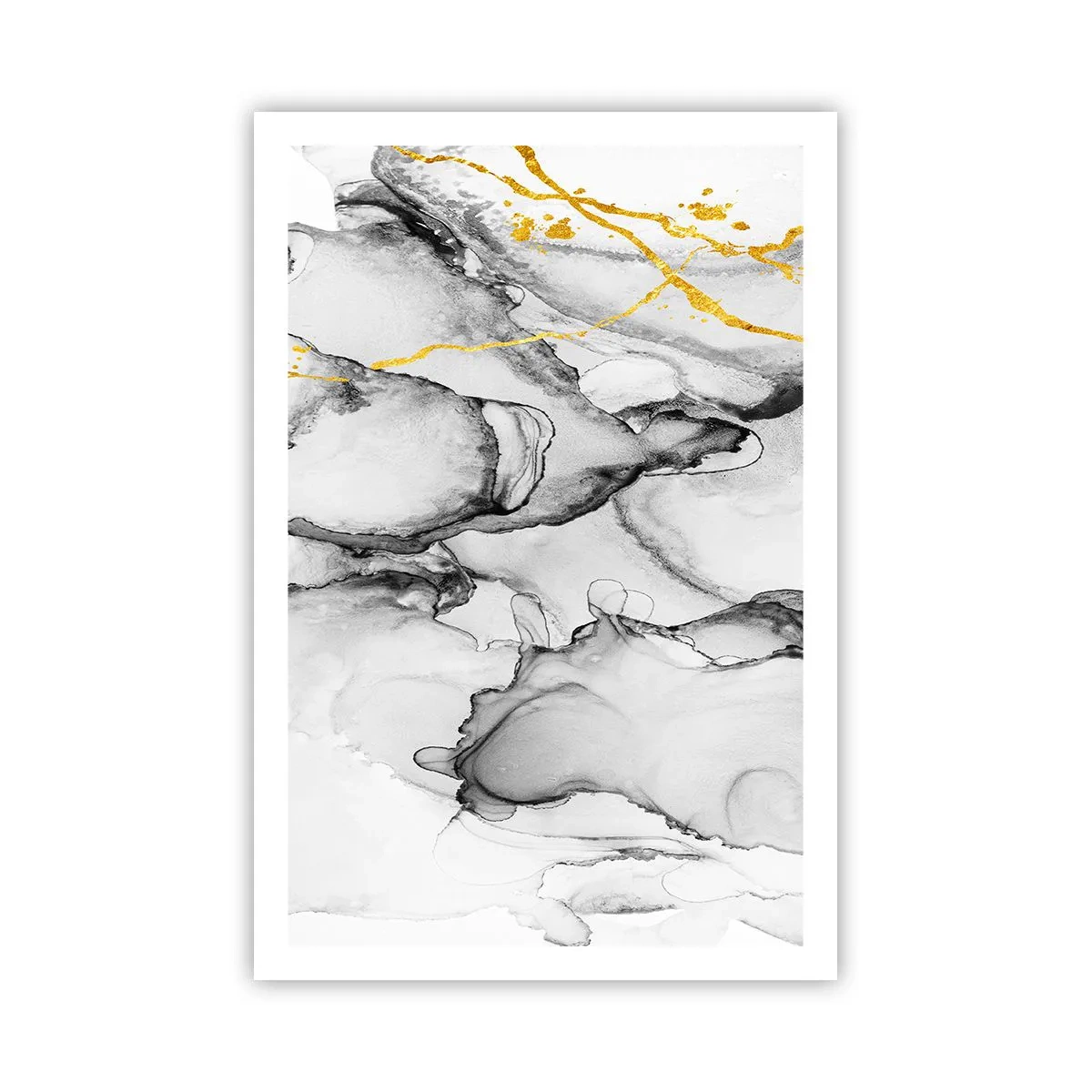 Affiche - Poster - Composition à motif or - 61x91 cm