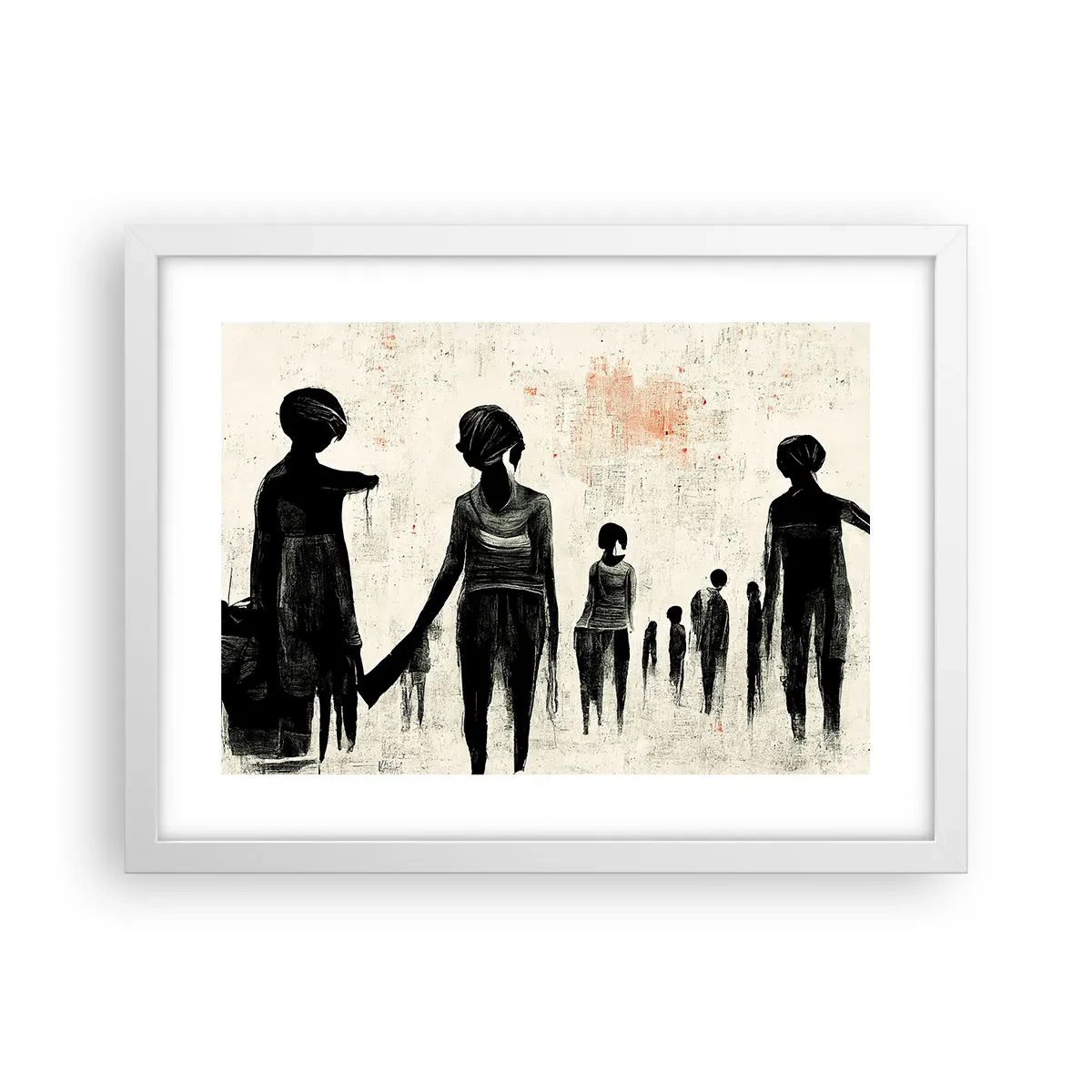 Affiche dans un cadre blanc - Poster - Contre la solitude - 40x30 cm