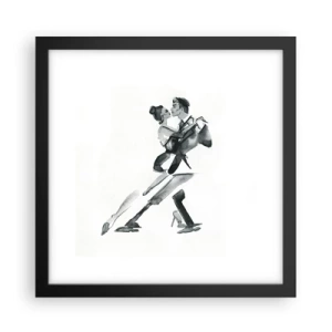 Affiche dans un cadre noir - Poster - En un battement - 30x30 cm