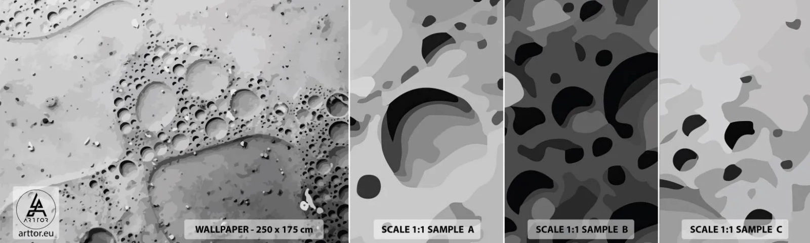 Échantillon de Papier Peint Autocollant Deluxe Sticker - Sentier de mousse - Composition, Morceau, Graphique - 100x30 cm