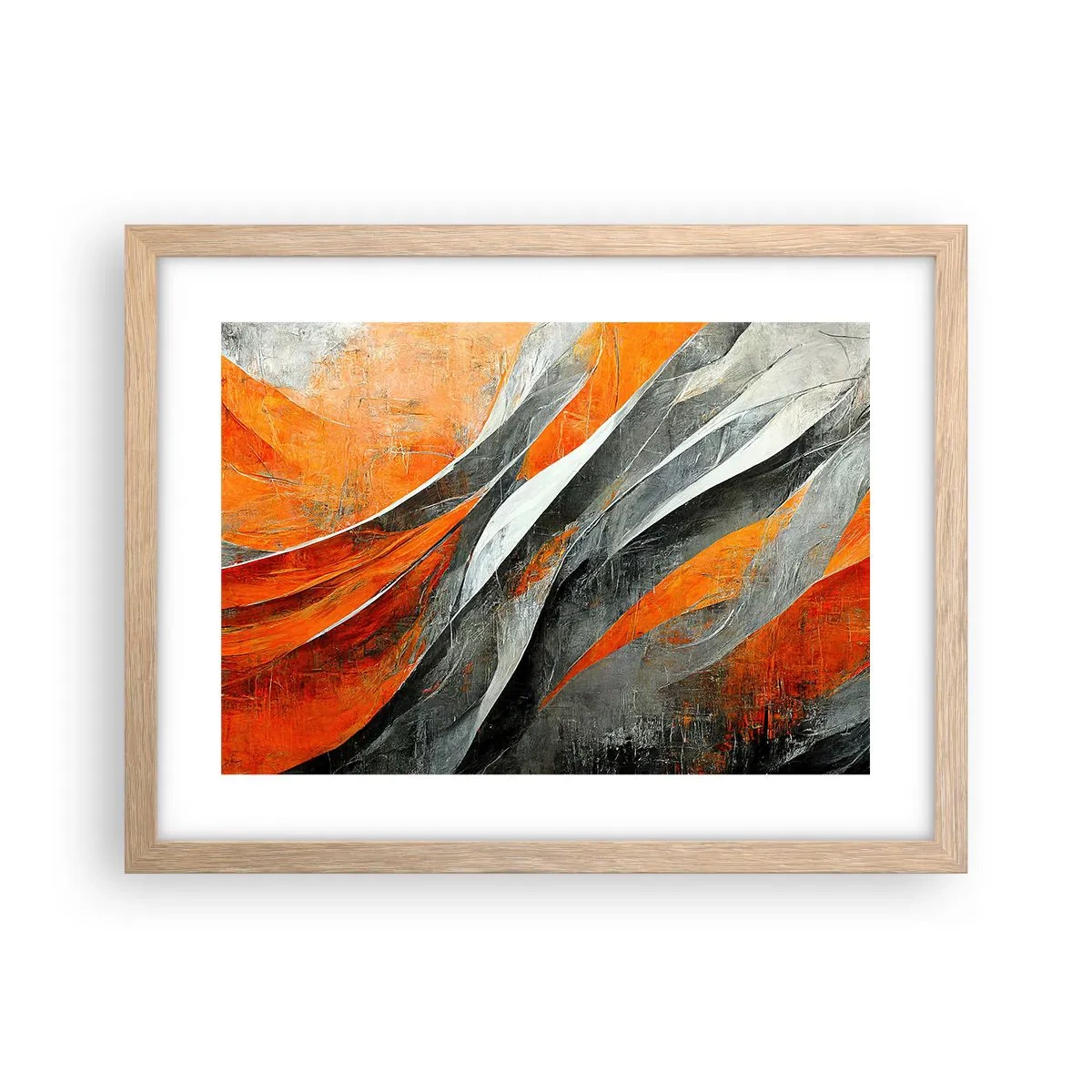 Affiche dans un chêne clair - Poster - Chaleur et froid - 40x30 cm