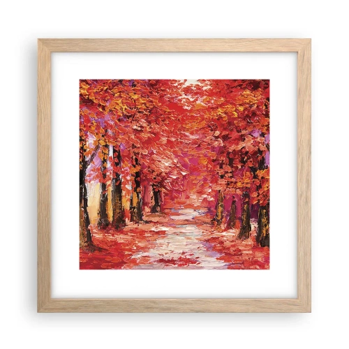 Affiche dans un chêne clair - Poster - Impression d'automne - 30x30 cm