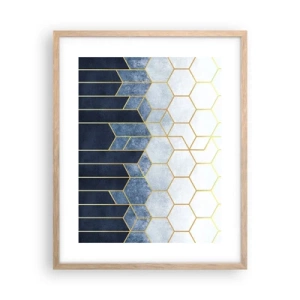 Affiche dans un chêne clair - Poster - Composition en rythme syncopé - 40x50 cm