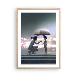 Affiche dans un chêne clair - Poster - Et maintenant, tout va bien - 50x70 cm