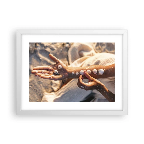 Affiche dans un cadre blanc - Poster - La beauté à portée de main - 40x30 cm