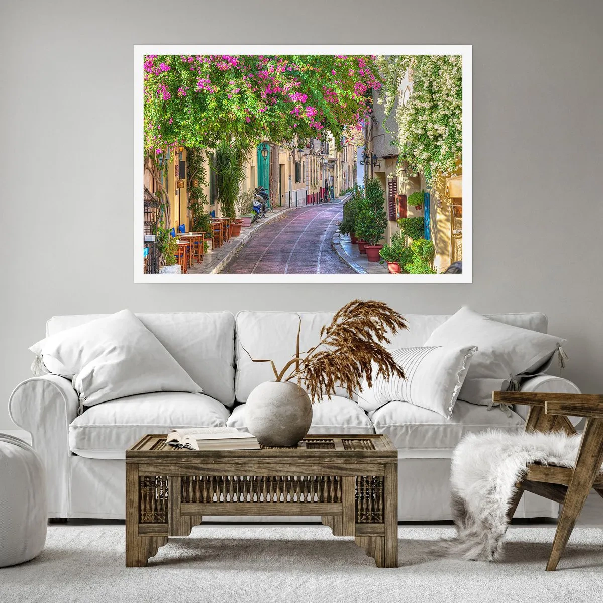 Affiche - Poster - Allée fleurie - 40x30 cm