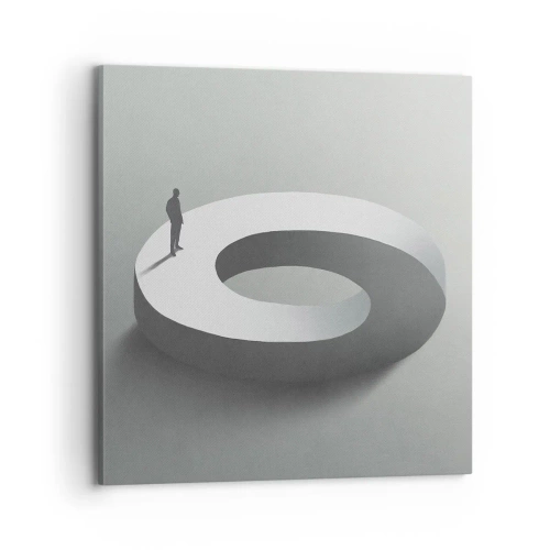 Impression sur toile - Image sur toile - Et sois intelligent ici - 70x70 cm