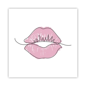 Affiche - Poster - Prêt à l'embrassade? - 40x40 cm