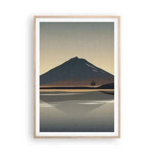 Affiche dans un chêne clair - Poster - Reflet de miroir - 70x100 cm