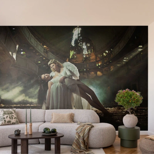 Papier Peint Photo Premium Canvas - L'esprit du théâtre ancien - Femme, Ange, Morceau - 350x256 cm