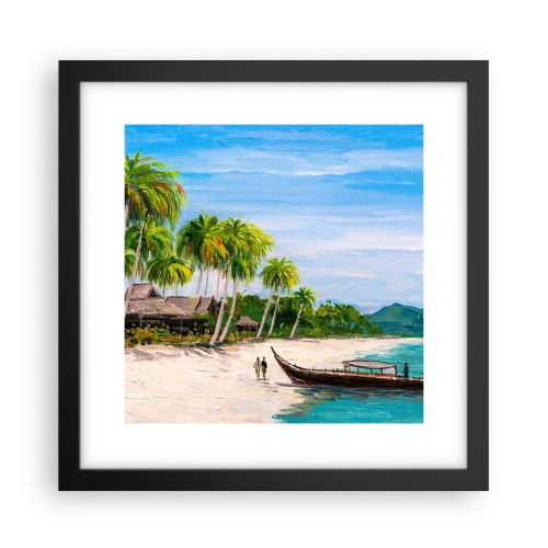 Affiche dans un cadre noir - Poster - Rêve exotique - 30x30 cm